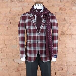 NEW SCABAL men's kenton soft coat in red